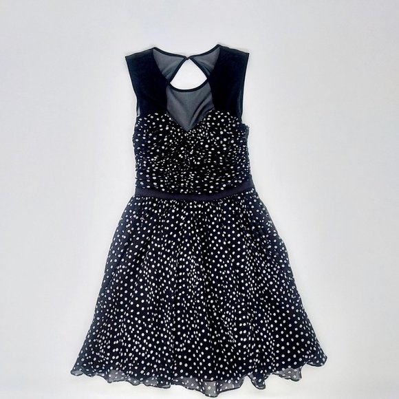 GUESS Women’s Polka Dot Retro Vintage Cocktail Swing Dress Size: Small - Picture 2 of 11